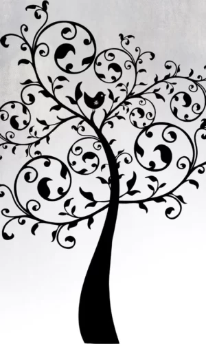 Wall Sticker Art Tree With Bird