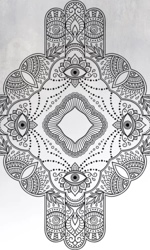 Wall Sticker Circular Pattern In The From Of A Mandala