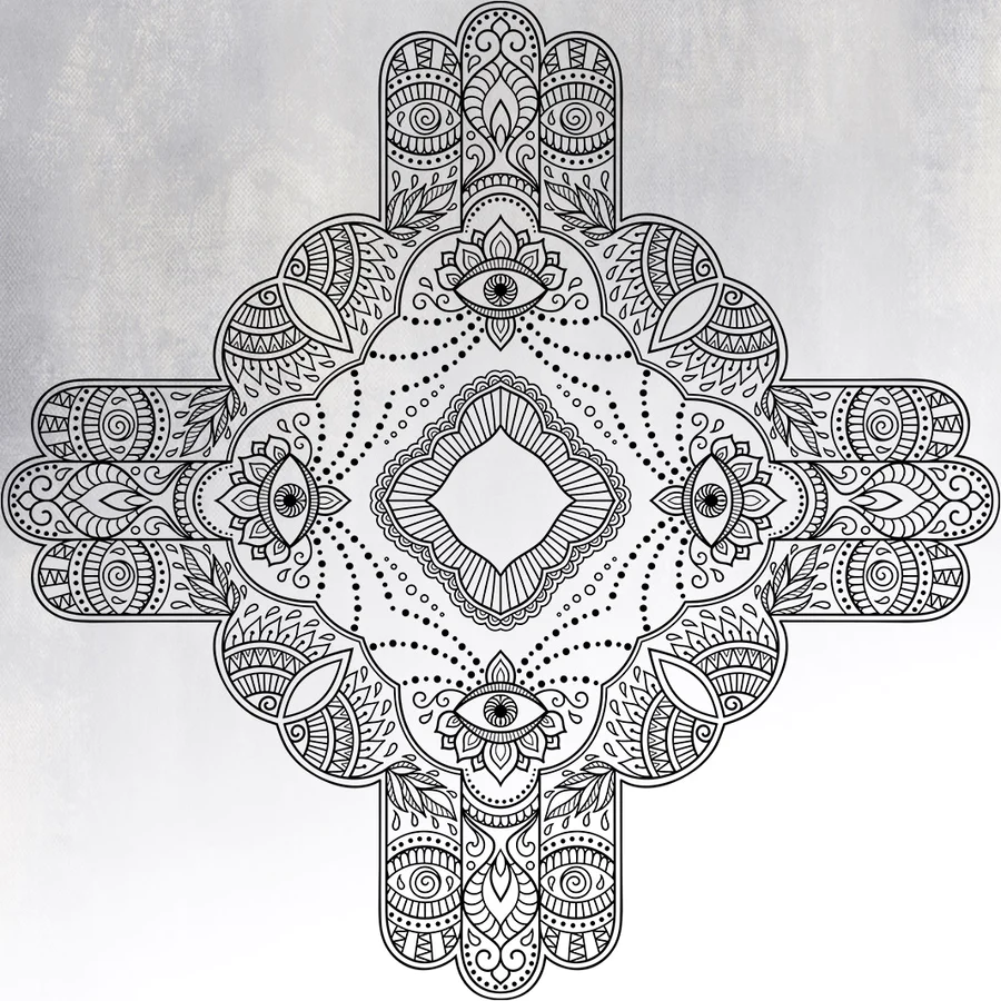 Wall Sticker Circular Pattern In The From Of A Mandala