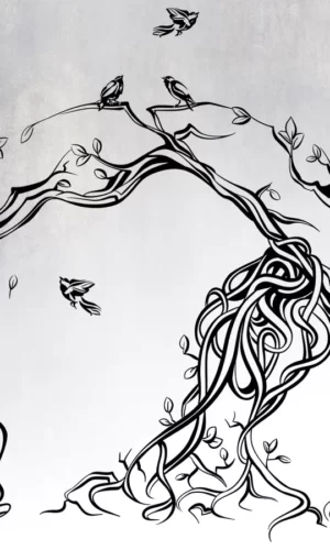 Wall Sticker Girl Of Branches