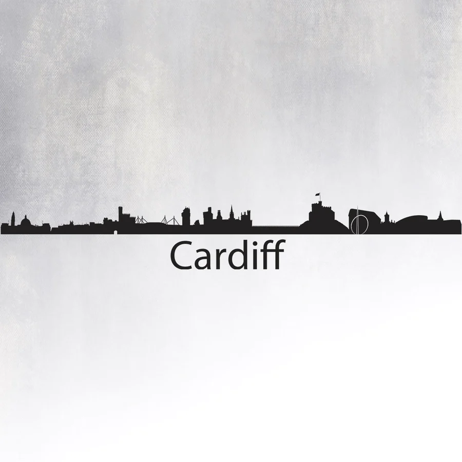 Wall Sticker Silhouette Of Cardiff