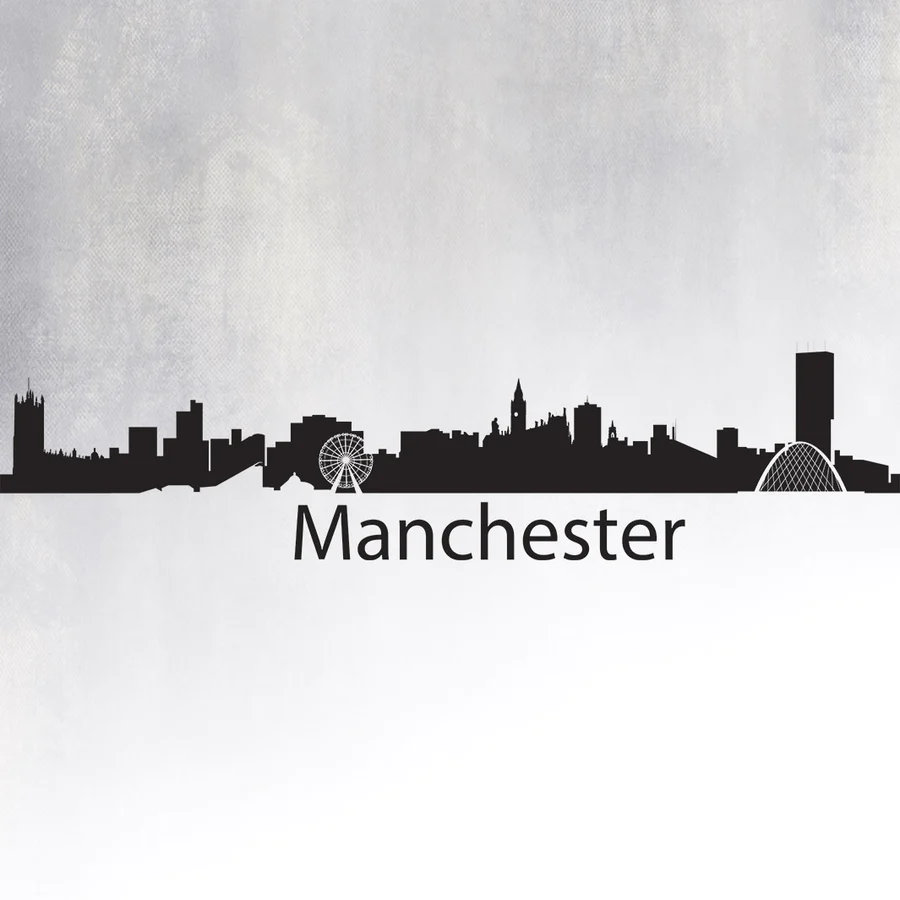 Wall Sticker Silhouette Of Manchester
