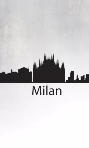 Wall Sticker Silhouette Of Milan