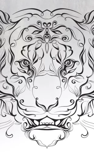 Wall Sticker Tiger Head
