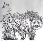 Wall Sticker Bear From Vegetation