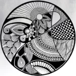 Wall Sticker Black And White Abstract Zendala