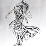 Wall Sticker Dancing Woman