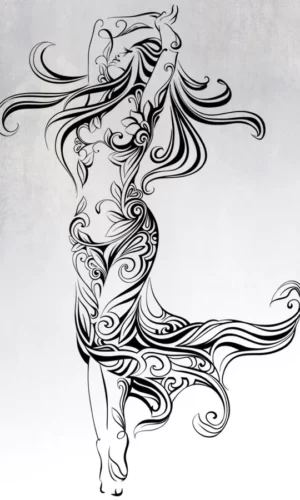 Wall Sticker Dancing Woman