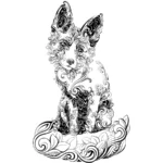 Wall Sticker Fox In Floral Ornament