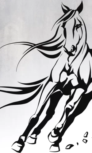 Wall Sticker Running Horse