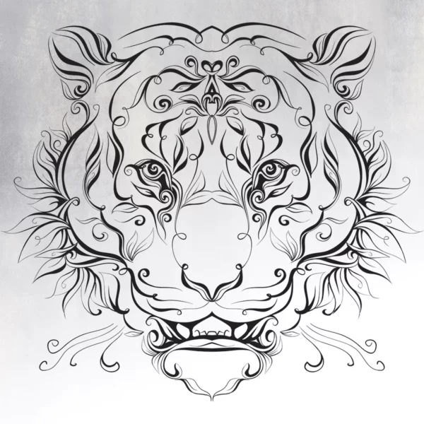 Wall Sticker Tiger Head